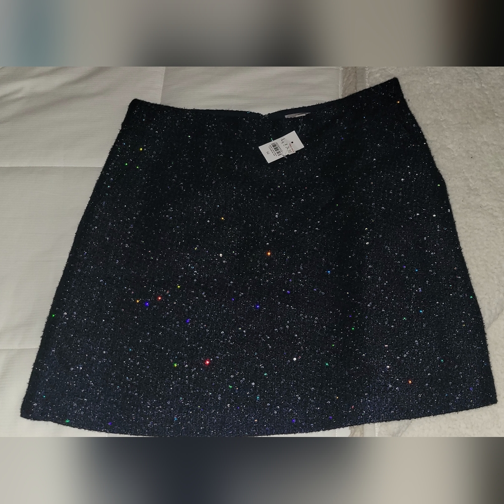 Knit and sequin skirt